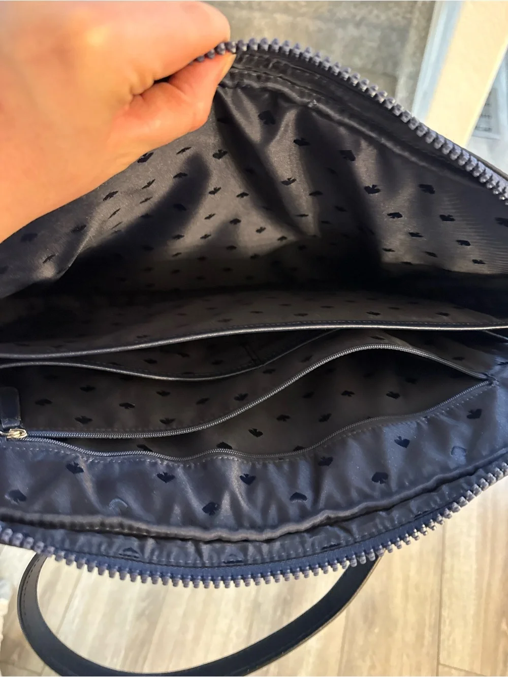 Kate Spade Navy Nylon Laptop Tote